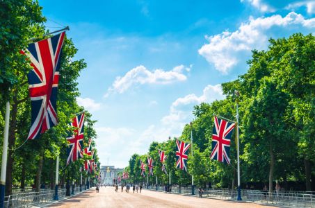 The Mall Londres banderas