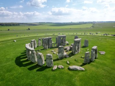 Vista aérea del círculo de Stonehenge