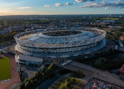 Vista panorámica del London Stadium, construido para los Juegos Olímpicos de Londres 2012.