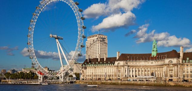 London Eye y orilla del Támesis