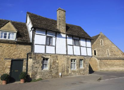 Edificio medieval en Lacock en el tour de Harry Potter