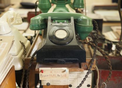 Recreación de la sala de operaciones utilizada durante la Segunda Guerra Mundial.