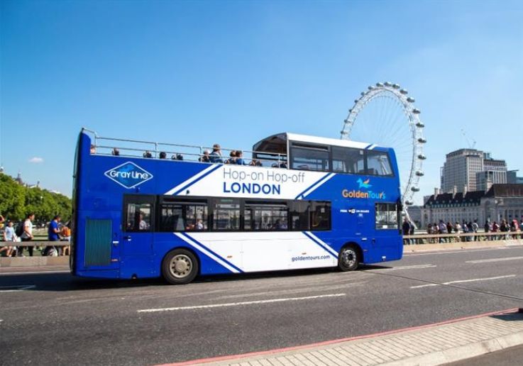 Hop-on Hop-off London Bus Tour al Puente de Westminster