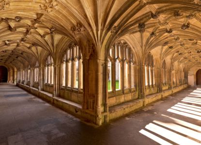 Techo de bóveda del claustro, escenario de Harry Potter en Oxford