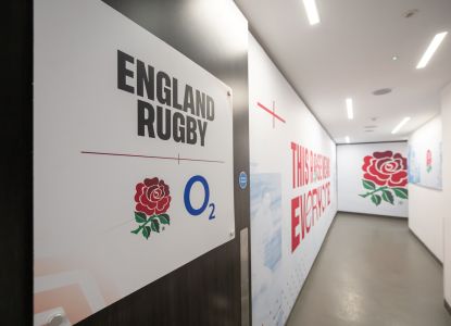 Uno de los pasillos dedicados a England Rugby incluidos en el recorrido.