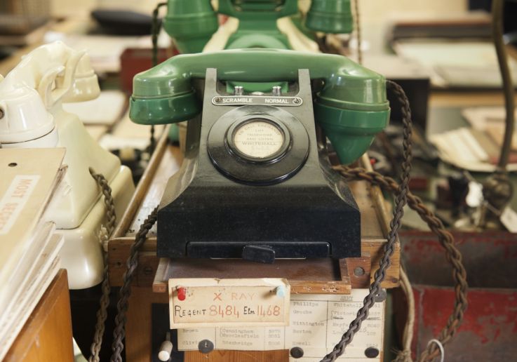 Recreación de la sala de operaciones utilizada durante la Segunda Guerra Mundial.