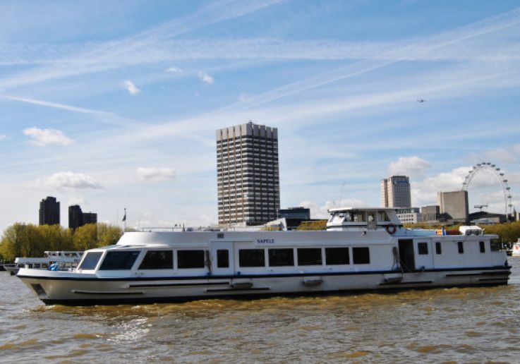 Crucero por el Támesis con el London Eye al fondo