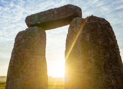 Monolitos de Stonehenge al atardecer
