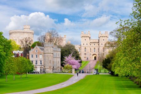 Fachada Castillo de Windsor y jardines